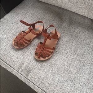 Children's Tan Braided Sandals